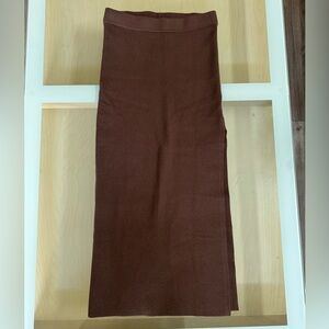 American Eagle brown midi knit skirt size XS